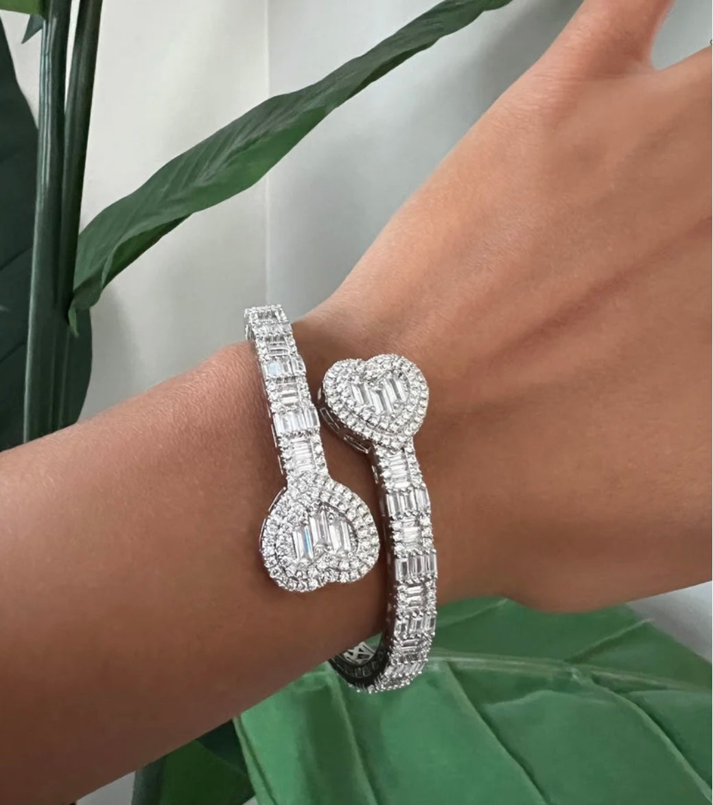 Wrap Around Heart Bangle