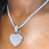 Blinged Out Baguette Custom Heart Locket