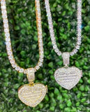 Blinged Out Baguette Custom Heart Locket