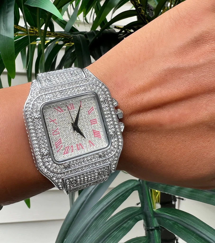 Iced Out Square Face Watch